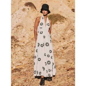 ME+EM Cheesecloth Modern Daisy Print Maxi Dress 12